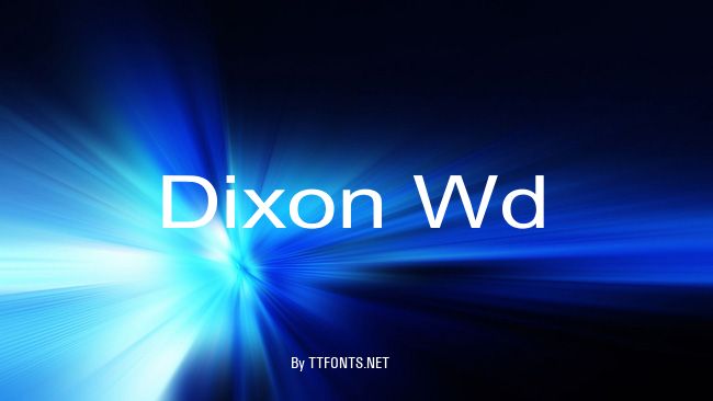 Dixon Wd example